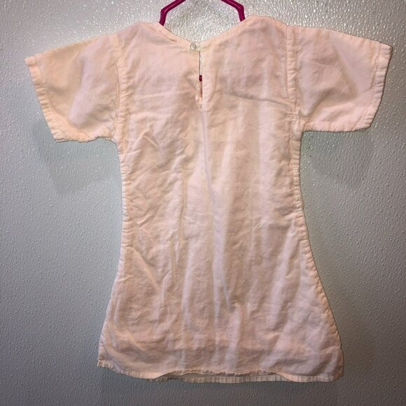 Alejandra Kearl Dress 18 24 Months Pink Embroidered Tunic Cotton Gown Gauzy - Picture 6 of 10
